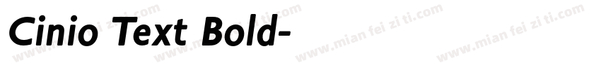 Cinio Text Bold字体转换